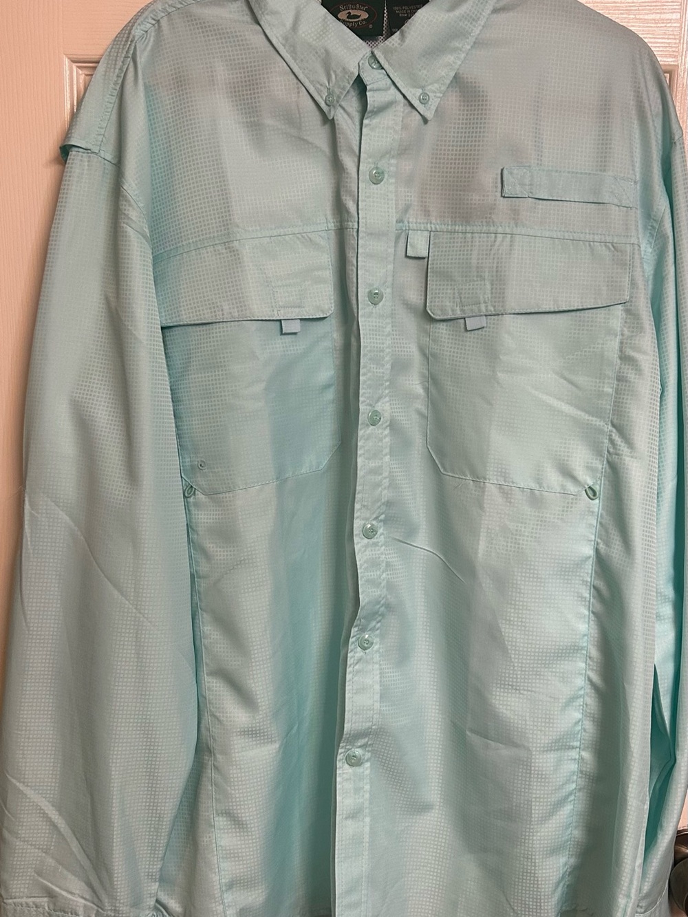 Stillwater Supply Light Aqua Performance Fishing Shirt - Men